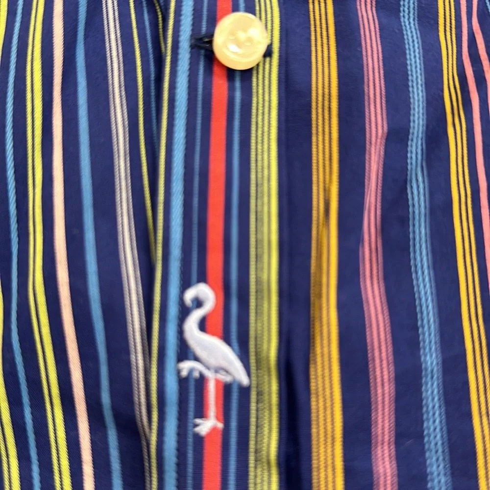 TAILORBYRD BOYS COLORFUL COTTON STRIPED BUTTON UP SHIRT WITH CONTRASTING CUFFS - Picture 4 of 8